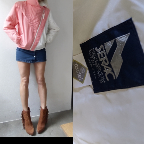 Nwt vintage peach fuzz PASTEL puffer by 80s Serac copied by Perfect Mome… - Picture 2 of 9